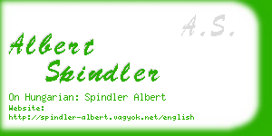 albert spindler business card